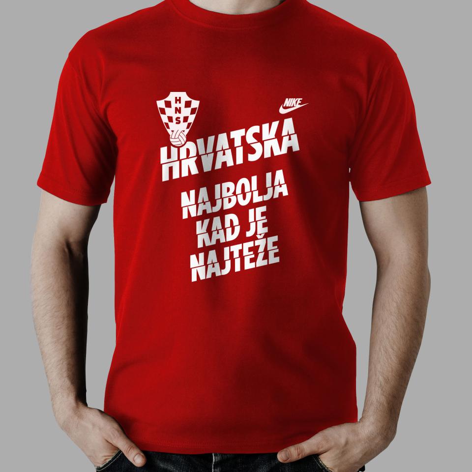 Majica Hrvatska "najbolja kad je najteže" - prednja strana