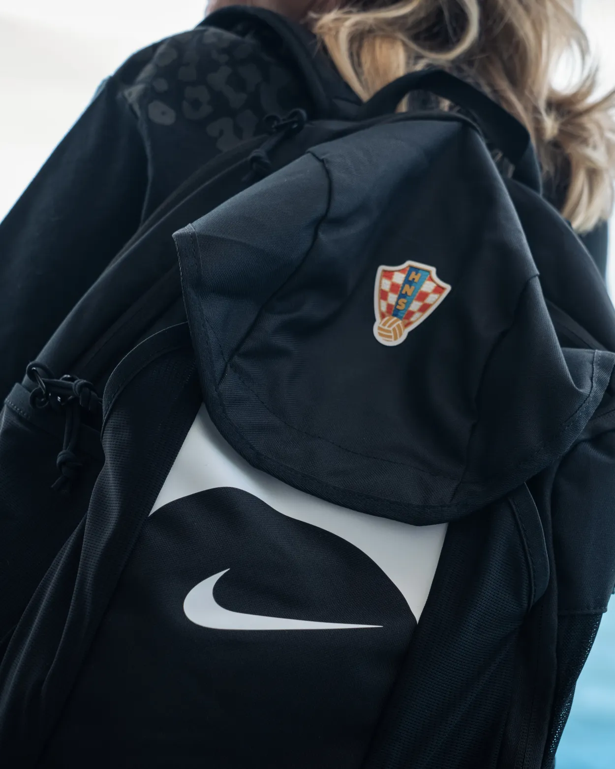 ★ドイツ発*NIKE*新作*FESTIVEロゴ刺繍フーディ/BLACK★ Backpack
